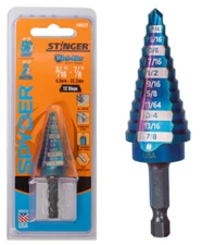 One Brand New Spyder Mach-Blue 1/4-in 12 Step Drill Bit -19022