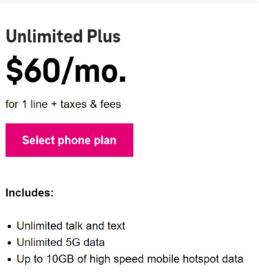 T-Mobile Preloaded Sim Card - Unlimited Plus Plan