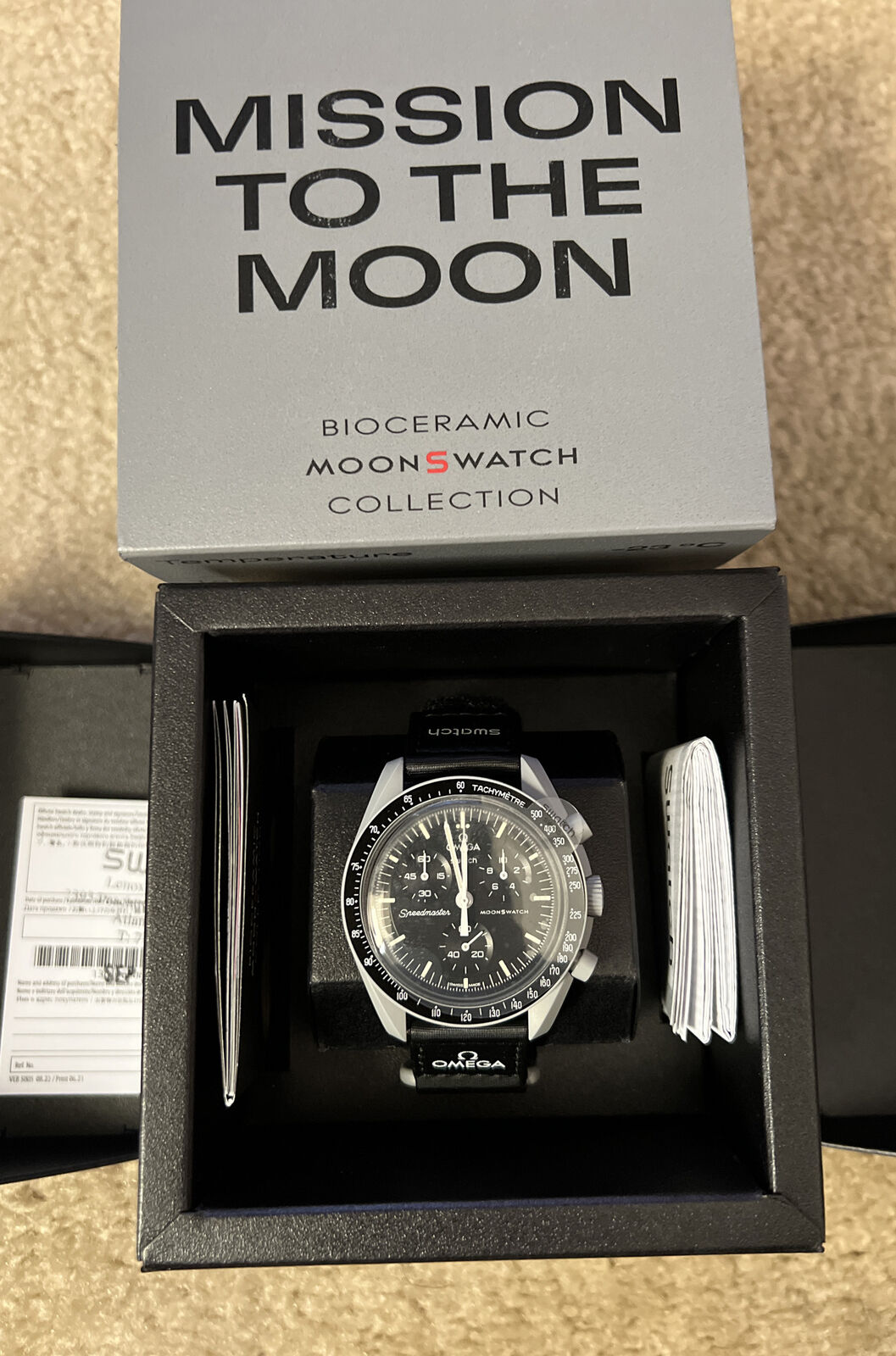 OMEGA+x+Swatch+Speedmaster+MoonSwatch+Men%27s+Black+Watch+-+