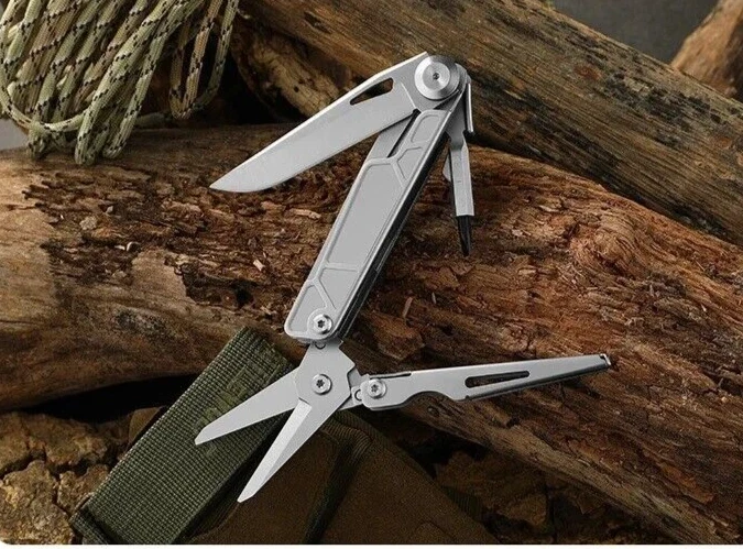 Multi-tool Folding Scissor Knife Screwdriver Opener Hunting Survival Camping Cut