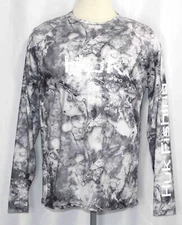 Huk Mossy Oak Fracture Abstract Stretch Performance Fishing Shirt Mens Size Lrg