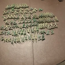 109 Vintage Werner Tim Mee Army Lot WWII Small & Large Figures Some Unbranded