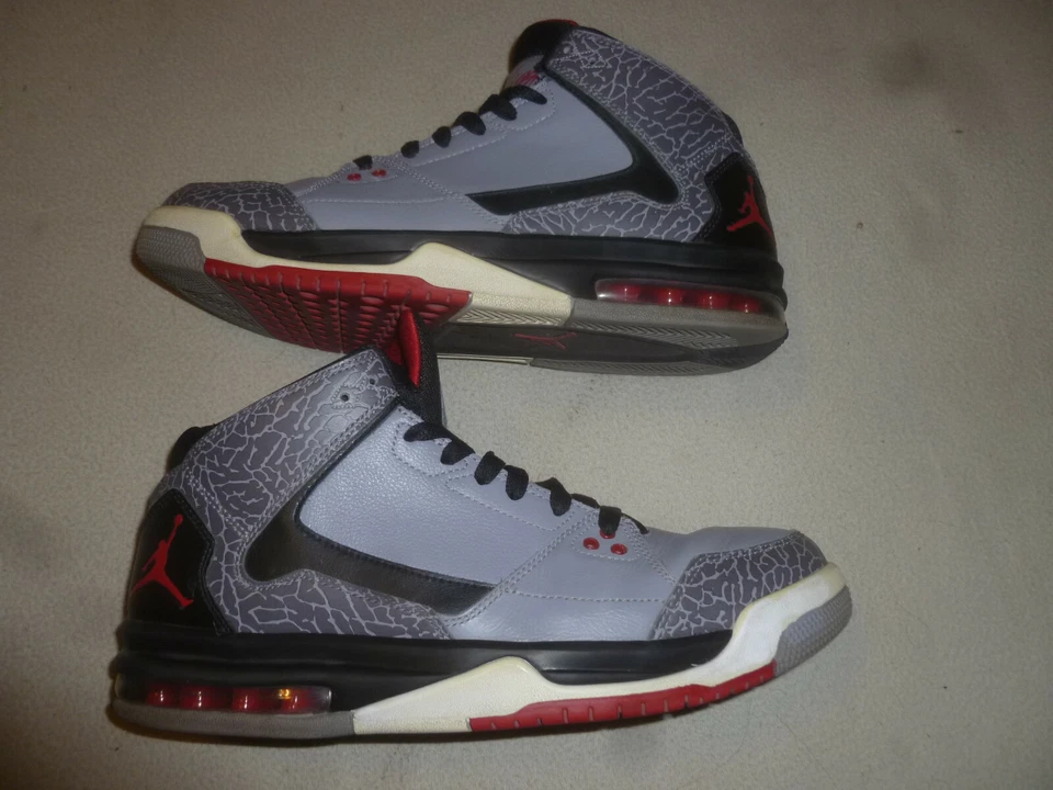  ZAPATOS NIKE AIR JORDAN FLIGHT ORIGIN 599593-008 VINTAGE TALLA 9.5 GRIS NEGRO NBA  Foto 3 de 4