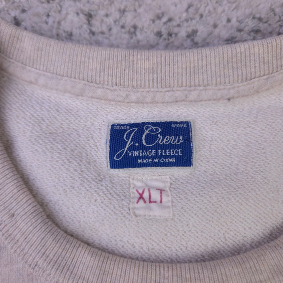 Sudadera J Crew Para Hombres XLT XL Pullover Alto De Colección Polar Terry Francés Avena Foto 4 de 4