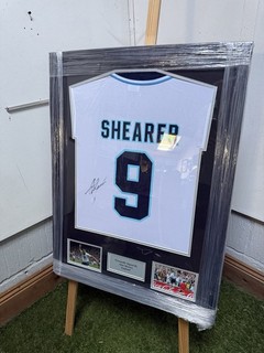 Framed ALAN SHEARER Signed Shirt Autographed Jersey Display With COA