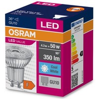 Osram Led-Reflektor GU10 4,3W = 50W 4000K 36°