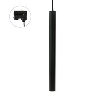 3-Phasen-Stromschiene Pendelleuchte Chloe Slim Schwarz Max 25W GU10 MR11 F. Erco