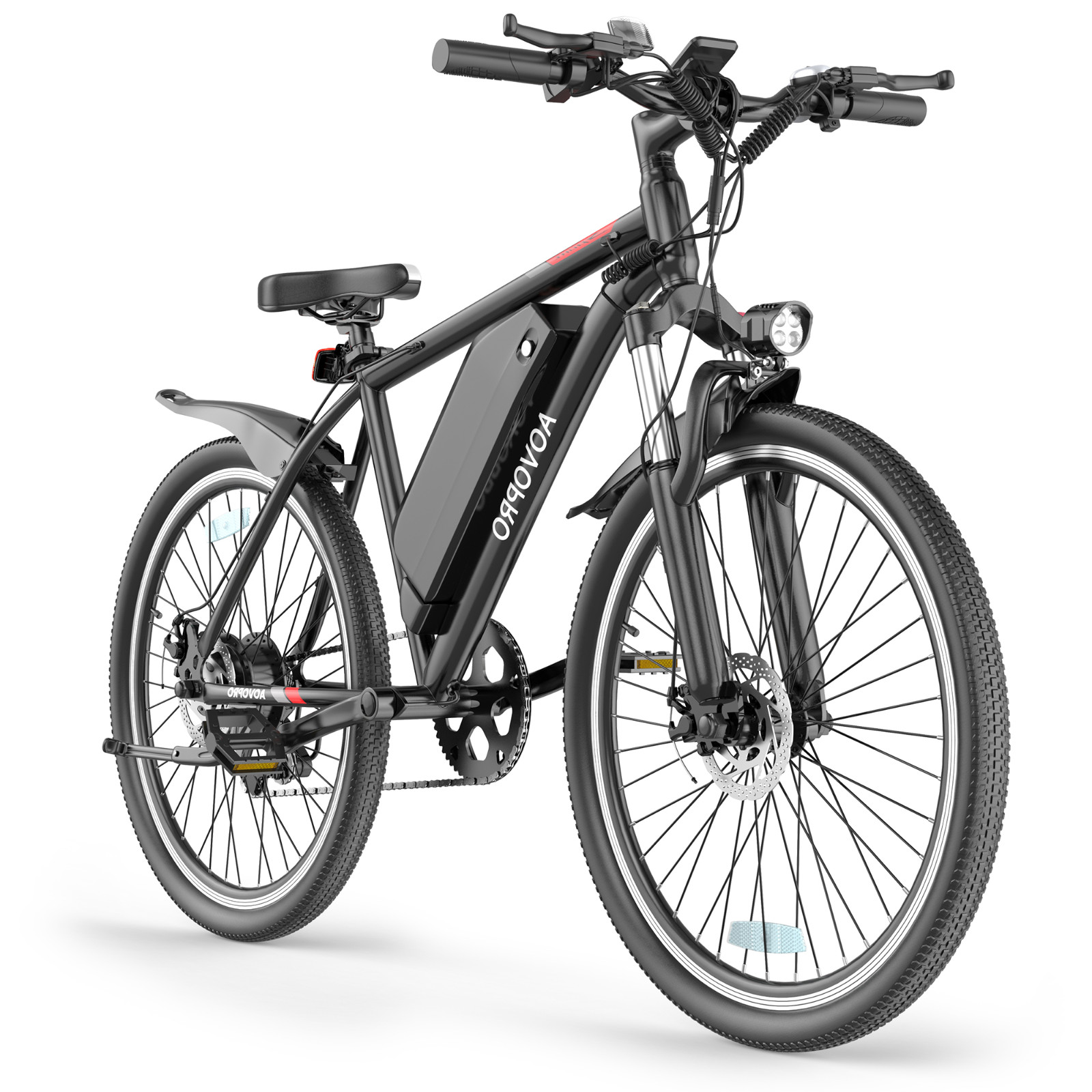 AOVOPRO 26" Mountain Electric Bike Adult, Peak 750W 22MPH Co