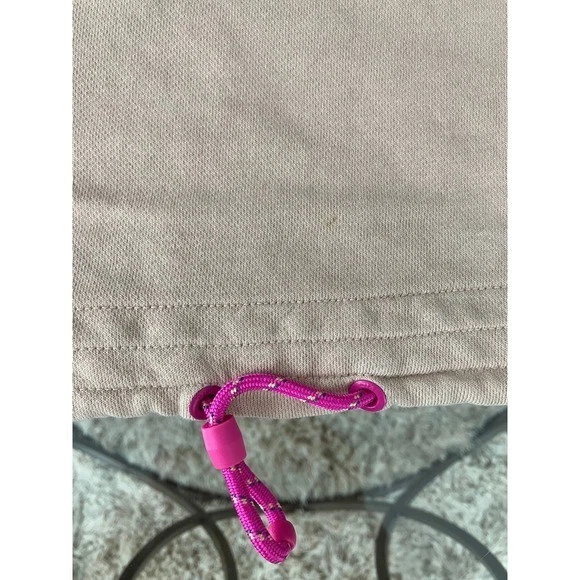 Nike Mujer Manga Corta Cuello Redondo Sudadera Top Marrón Claro Melocotón Talla M Foto 3 de 4