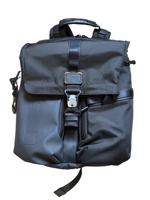TUMI Black Alpha Bravo Logistics Flip Top Rucksack