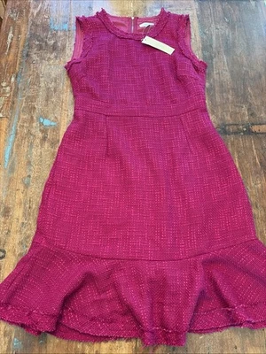 Nuevo con etiquetas Vestido Monkees Borde Deshilachado Jade Melody Tam Rosa Grande - Imagen 1 de 4