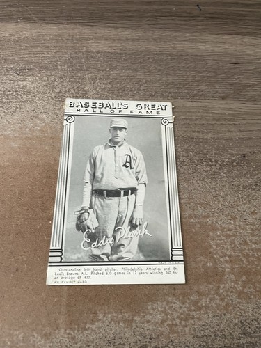 1948 Baseball's Great Hall of Fame Exponats Eddie Plank Philadelphia Leichtathletik