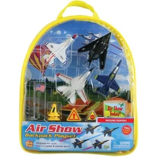 NEW Wow Toyz InAir Modern Fighter Jets 10-Piece Set with Backpack