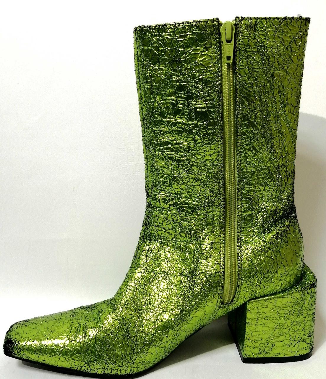 Ameri Metallic Und Cracked Metallic Boots FYo50 - image 2