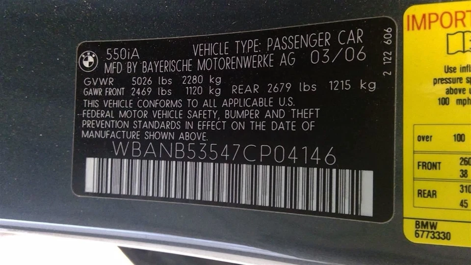 (LOCAL PICKUP ONLY) Rear Bumper Without Park Assist Fits 04-07 BMW 525i 1684146 Foto 4 de 4