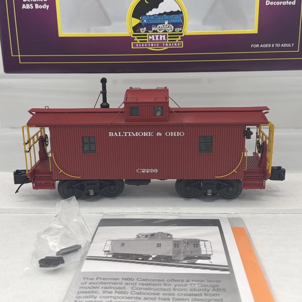 MTH Premier 20-91121 Baltimore & Ohio N-6b Caboose #C2299 O Gauge New B&O - Image 2 of 4