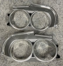 71 Challenger Headlight Bezel Set - Polished Nice Dodge Mopar Dk Argent 1971 71 Challenger Headlight Bezel Set - Polished Nice Dodge Mopar Dk Argent 1971