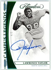 2023 Flawless Collegiate Lawrence Taylor Emerald Campus Legends Auto 4/5 UNC
