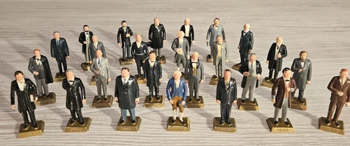 VINTAGE 1960s MARX TOYS PRESIDENT MINI FIGURES FIGURINES LOT OF 15