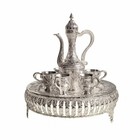 Carafe à vin décorée de gobelets pot avec gobelets ancien pour table de fête, vitrine