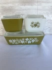 Vintage Pyrex Spring Blossom Refrigerator Set 501 502 503 w Lids