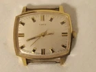 Timex Vintage White Mercury TV Dial 33MM Wind Up Watch retro rectangle
