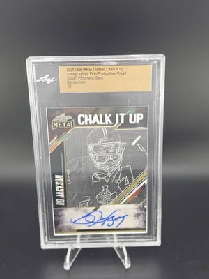 2025 Leaf Metal Bo Jackson 1/1 Auto Chalk It Up Super Prismatic Gold Prof HOF RC