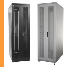19 Zoll Netzwerkschrank Serverschrank 42HE 800kg Traglast 2 Farben & div.Gr&ouml;&szlig;en