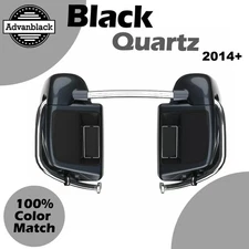 Advan Black Tempest Lower Vented Fairing 6.5'' Speaker Pod For 2014+ Harley