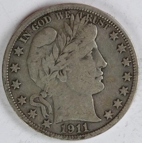 F 1911 S Barber Half Dollar
