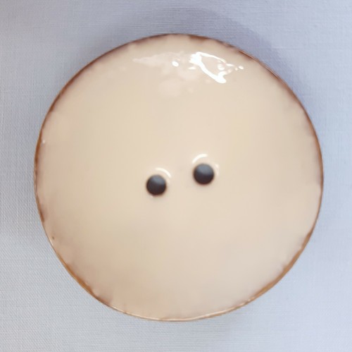 Natural Coconut Wood Button Glazed Shell Wooden Two Hole Large Feature Buttons - Picture 5 of 10