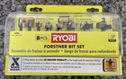 RYOBI Forstner Bit Set 8.27 in. 3-Flat Shank X-Wing Precision Cutting (8-Piece)