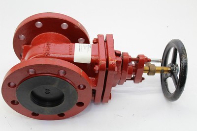 Dikkan 3 1/4  DN 90 PN 16 100MM Gate Valve RED *NEW* (Connex)