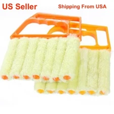 2X Microfibre Venetian Blind Brush Window Air Condition Duster Dirt Clean