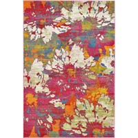 Lyon Multi-colored Rug With Floral Pattern (6' X 8'11) Lyon Multi-colored Rug With Floral Pattern (6' X 8'11)