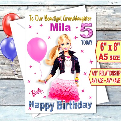 PERSONALISED LADIES GIRLS teenage birthday card any name/age/relation