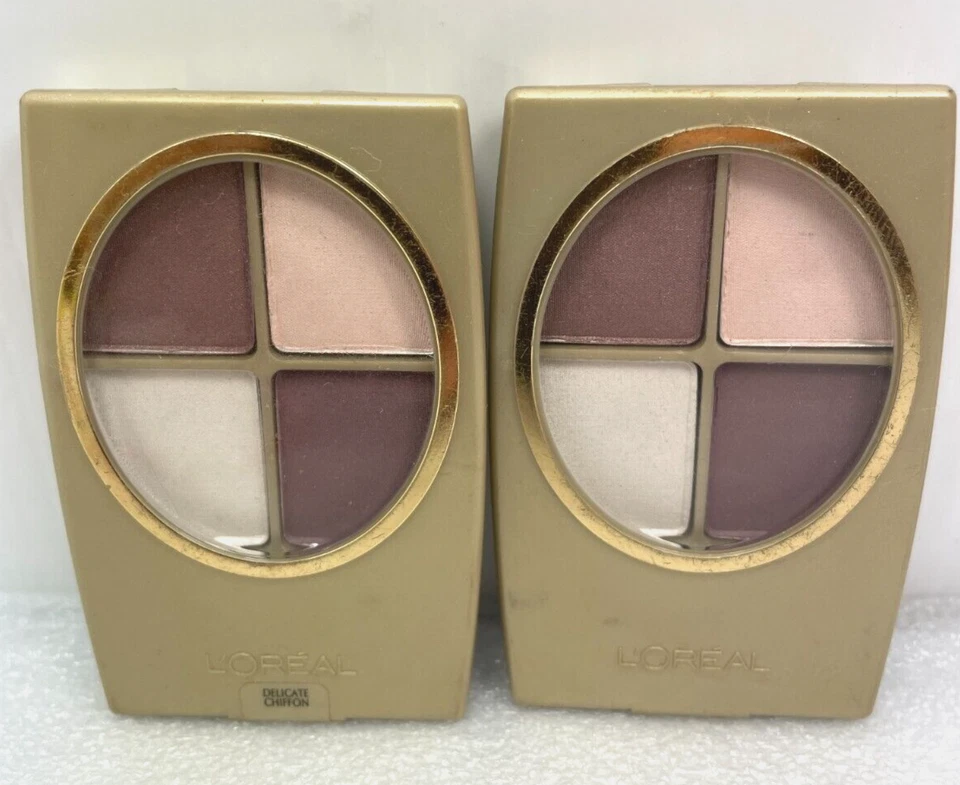 New (2) L'OREAL WEAR INFINITE Eye Shadow QUAD- DELICATE CHIFFON **RARE ORIGINAL - Image 2 of 4