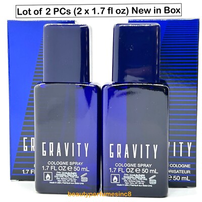 GRAVITY BY COTY PCs TWO OZ COLOGNE SPRAY NEW IN BOX