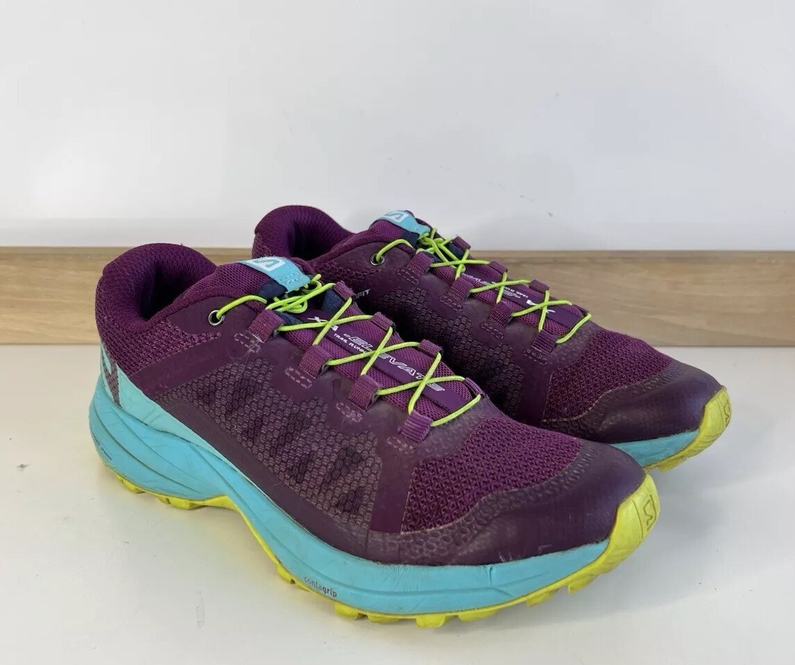 Scarpe da trail running Salomon XA Elevate viola Aqua Lime sneakers donna taglia 6