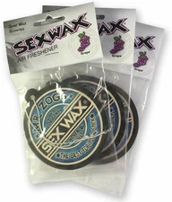 Sex Wax Air Freshener Grape Scent x 3 Packs Ideal For Car Van And Campers