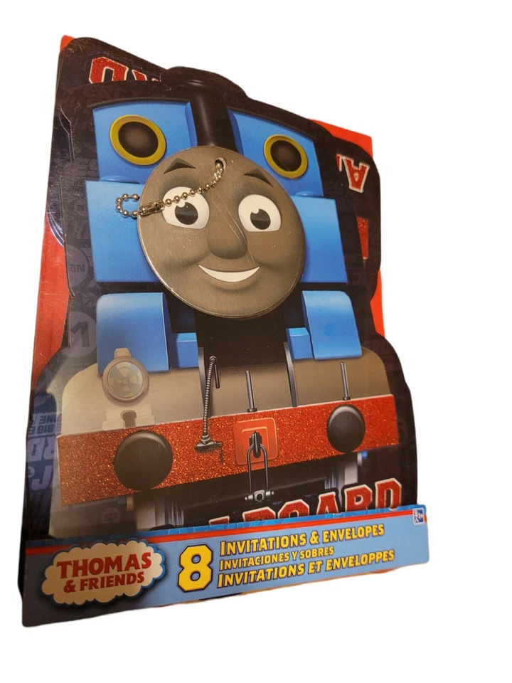 Festa de aniversário Thomas The Train 32 convites e envelopes, lote - 4 pacotes de 8 - Imagem 4 de 4