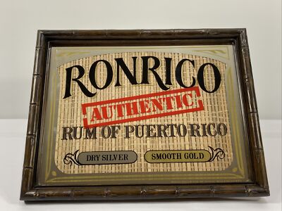 Vintage Ronrico Authentic Rum of Puerto Rico Bamboo Bar ...