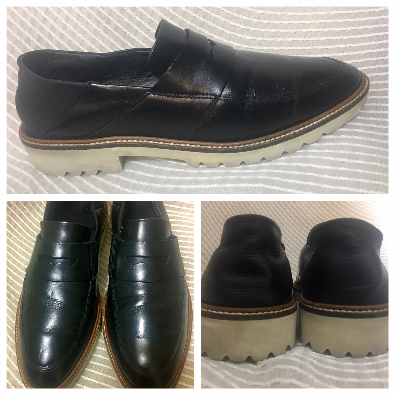 Mocassini ECCO Penny in pelle nera slip on casual da passeggio comodi donna 8 EU 39