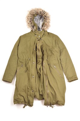 Seraphine Khaki Green 3-In-1 Winter Maternity Parka Jacket Faux