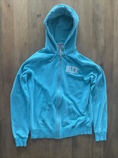 Nike Full Zip Hoodie Sweatshirt Youth Size Large Cyan Aqua Blue Sweater Logo