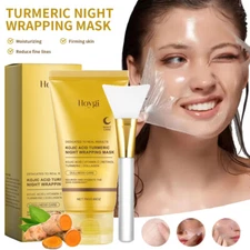 Kojic Acid Turmeric Collagen Night Wrapping Mask Overnight Peel Off Facial Mask