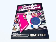 Luca Doncic 2022 Panini NBA Hopps Rookie Remembrance Silver Player Worn Jersey