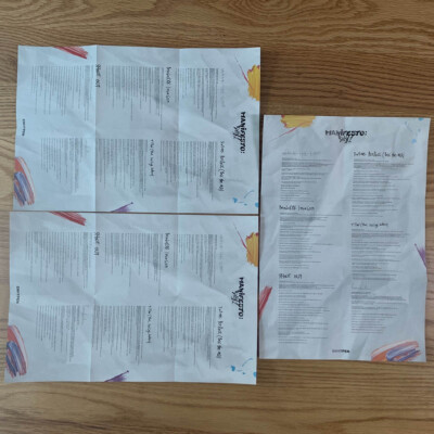 Group Official 3Versions Poster With Folded Lyrics Set Enhypen