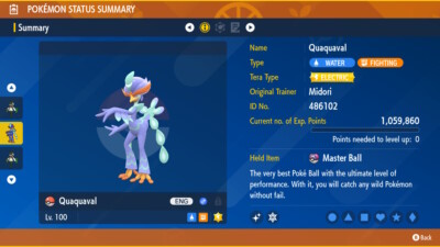 Shiny Quaquaval 6iv Battle Ready | Pokemon Scarlet and Violet | eBay