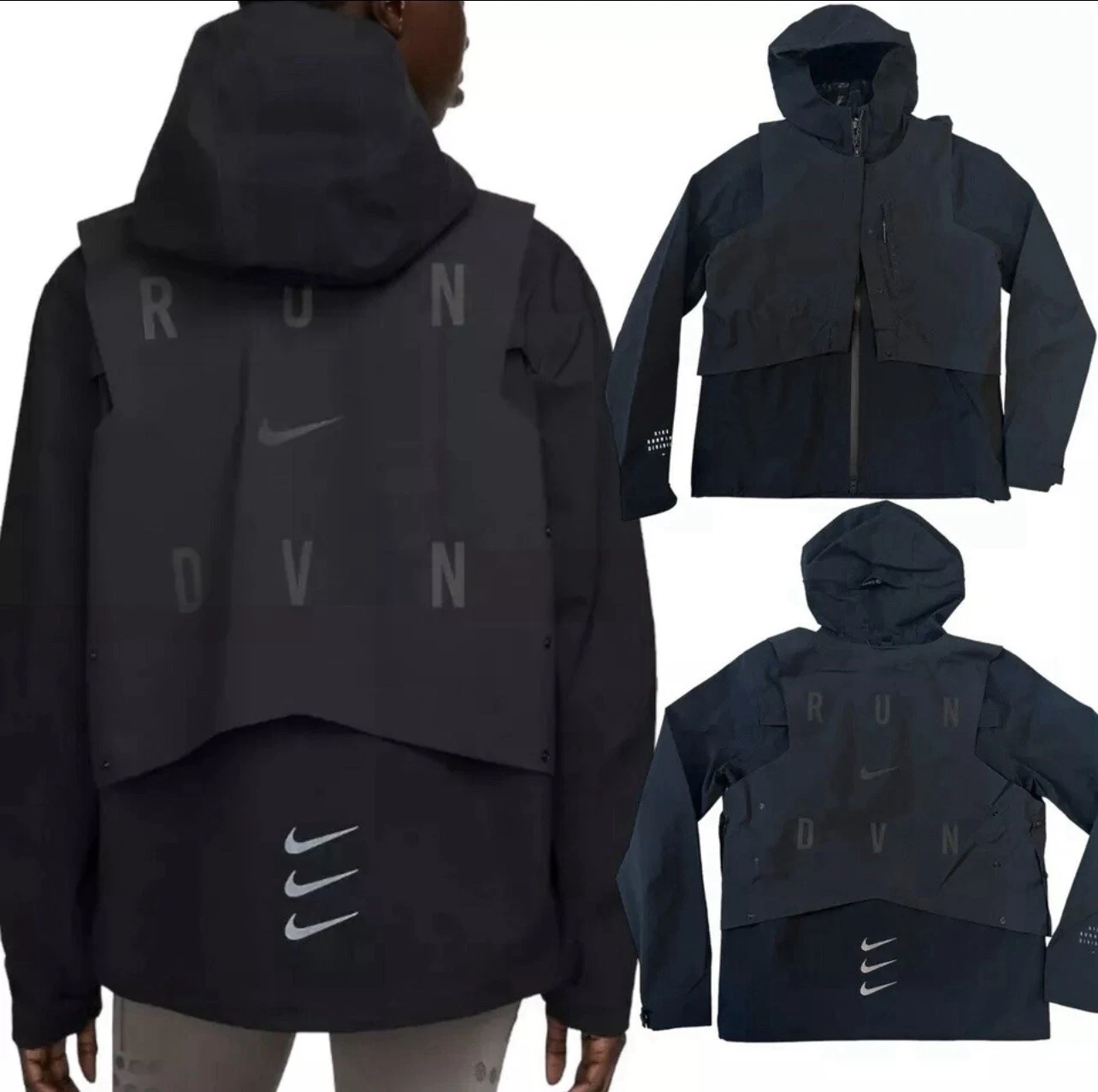 Nike Storm-FIT Run Division Womens Full-Zip Hooded Jacket Sz XL DV1247-010 NEW